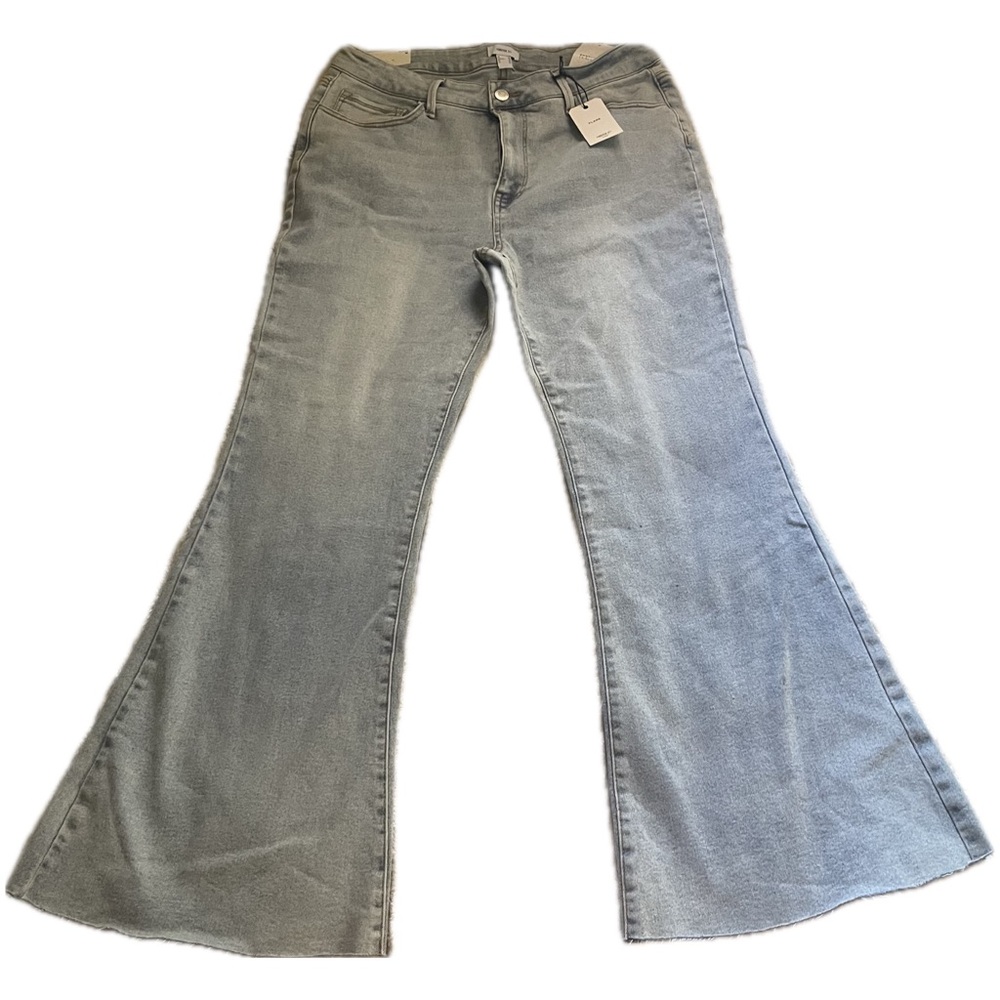 Light Blue High Rise Slim Fit Flare Jeans